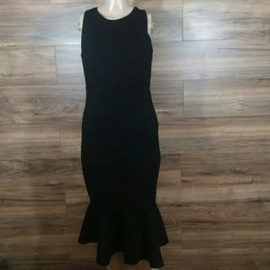 Felicity & Coco Black Mermaid Midi Dress Medium